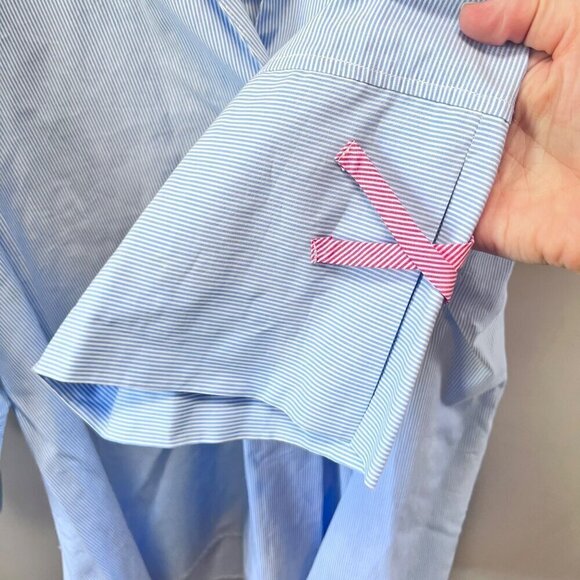 IC by Connie K Blue and White Striped Pullover Shirt- Sz. M - Picture 4 of 7